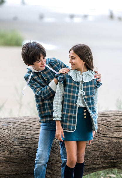 Blusa volantito Vichy Bosque