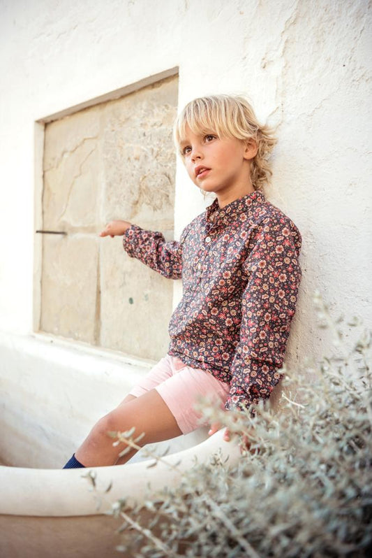 PANTALON VESTIR NIÑO ROSA EMPOLVADO